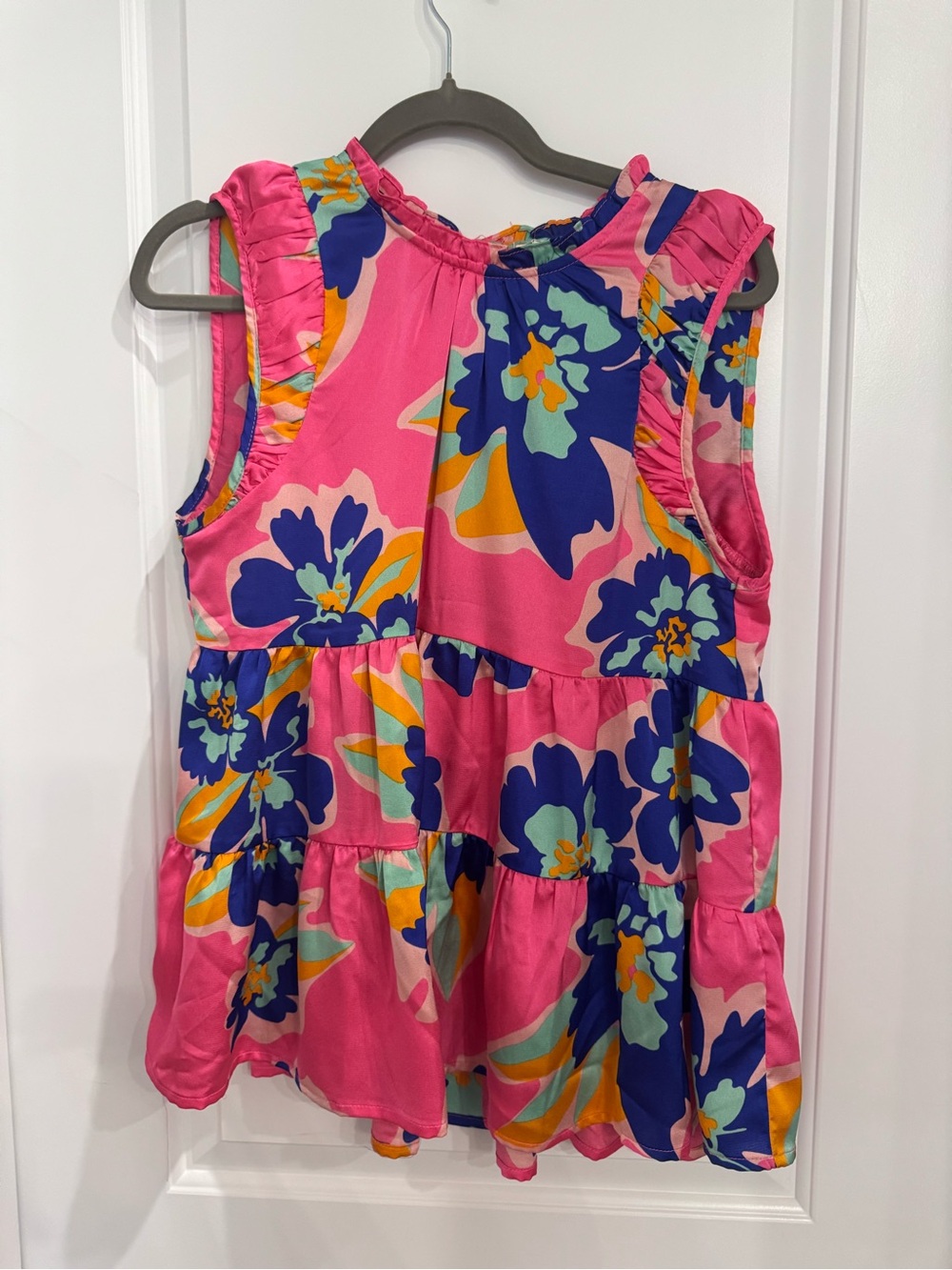 Umgee Women’s Pink Floral Tiered Top